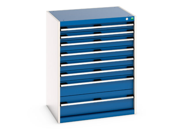 Cubio Drawer Storage Cabinet with 8 Drawers. WxDxH: 800X650X1000mm Ral 7035/5010 _SKU-40020142.11V