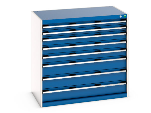 Cubio Drawer Storage Cabinet with 8 Drawers. WxDxH: 1050X650X1000mm Ral 7035/5010 _SKU-40021033.11V