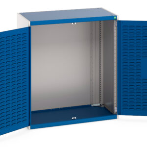Bott Cubio Cupboard Storage with Louvre Doors - WxDxH: 1050X650X1200mm Ral 7035/5010 _SKU-40021064.11V