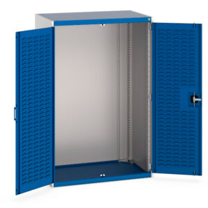 Bott Heavy Duty Blue Steel Storage Cabinet - with Louvre Doors. WxDxH: 1050X650X1600mm Ral 7035/5010 _SKU-40021066.11V