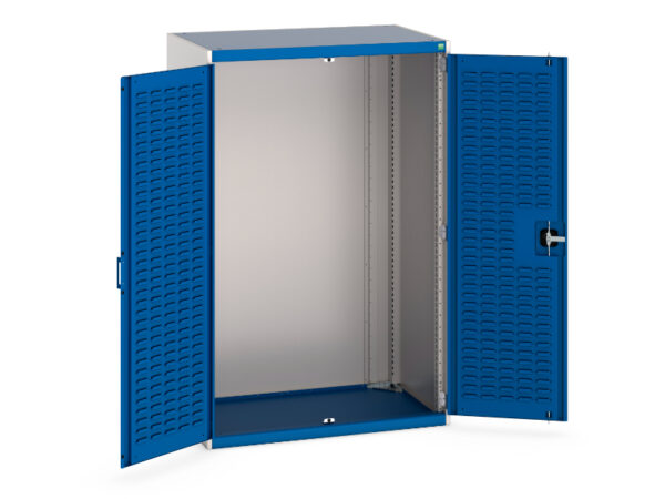 Bott Heavy Duty Blue Steel Storage Cabinet - with Louvre Doors. WxDxH: 1050X650X1600mm Ral 7035/5010 _SKU-40021066.11V