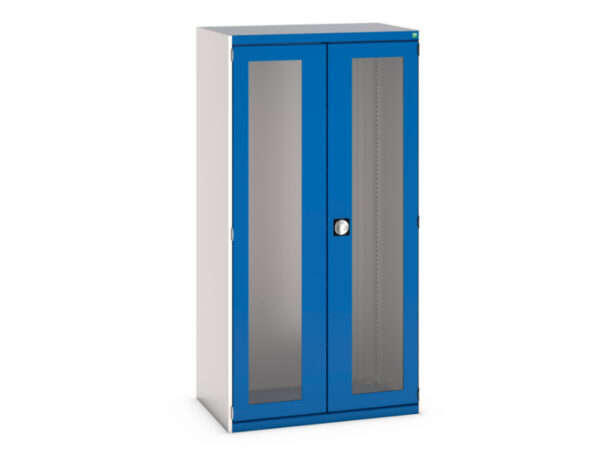 Bott Cubio Cupboard Storage with Window Doors. - WxDxH: 1050X650X2000mm Ral 7035/5010 _SKU-40021071.11V