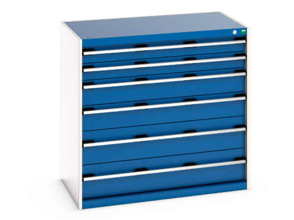 Cubio Drawer Storage Cabinet with 6 Drawers. WxDxH: 1050X650X1000mm Ral 7035/5010 _SKU-40021227.11V