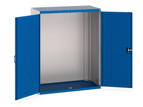 Bott Storage Cabinet with Perforated Doors - WxDxH: 1300X650X1600mm Ral 7035/5010 _SKU-40022017.11V