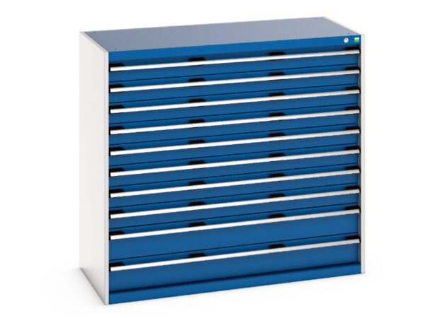 Drawer Cupboard Storage with 10 Drawers - Cubio Drawer Storage Cabinet with 10 Drawers. WxDxH: 1300X650X1200mm Ral 7035 _SKU-40022131.16V