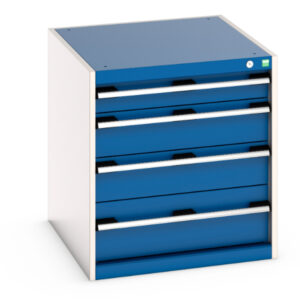 Industrial Grade Set of Drawers - Cubio Drawer Storage Cabinet with 5 Drawers. WxDxH: 650X750X700mm Ral 7035/5010 _SKU-40027005.11V