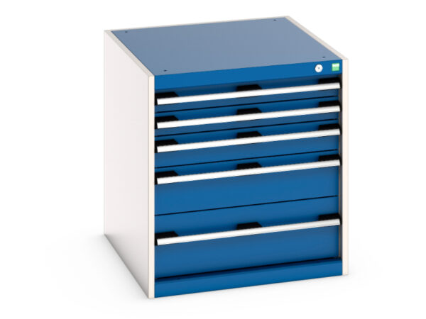 Cubio Drawer Storage Cabinet with 5 Drawers. WxDxH: 650X750X700mm Ral 7035/5010 _SKU-40027007.11V