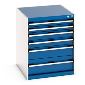 Cubio Drawer Storage Cabinet with 6 Drawers. WxDxH: 650X750X800mm Ral 7035/5010 _SKU-40027019.11V