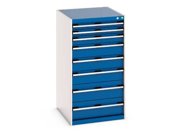 Cubio Drawer Storage Cabinet with 8 Drawers. WxDxH: 650X750X1200mm Ral 7035/5010 _SKU-40027039.11V