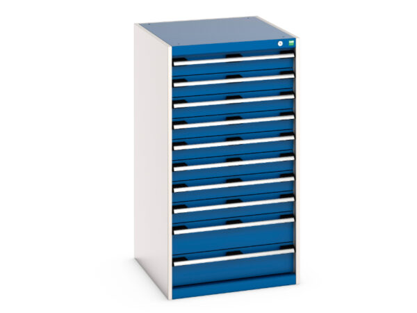 Cubio Drawer Storage Cabinet with 10 Drawers. WxDxH: 650X750X1200mm Ral 7035/5010 _SKU-40027043.11V