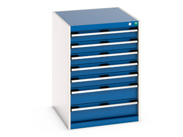 Cubio Drawer Storage Cabinet with 7 Drawers. WxDxH: 650X750X900mm Ral 7035/5010 _SKU-40027090.11V
