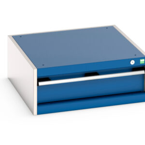 1 Drawer Heavy Duty Storage Cabinet - Cubio Drawer Storage Cabinet with 1 Drawer. WxDxH: 650X750X250mm Ral 7035/5010 _SKU-40027092.11V