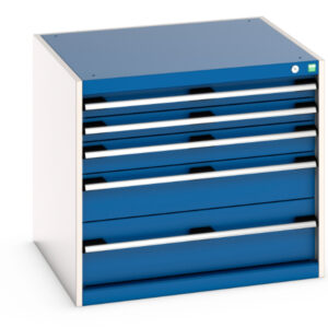 Cubio Drawer Storage Cabinet with 5 Drawers. WxDxH: 800X750X700mm Ral 7035/5010 _SKU-40028005.11V