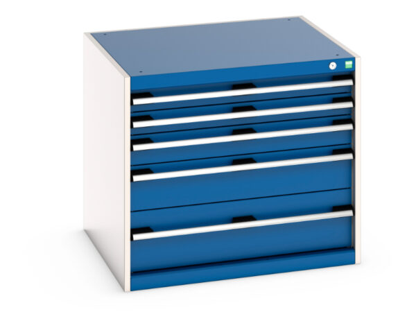 Cubio Drawer Storage Cabinet with 5 Drawers. WxDxH: 800X750X700mm Ral 7035/5010 _SKU-40028005.11V