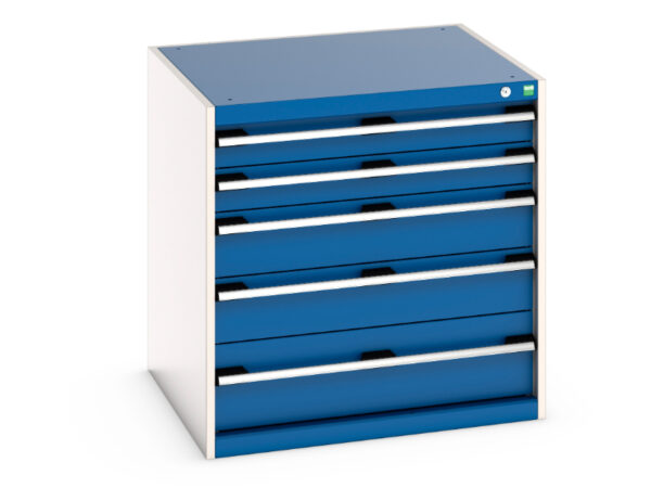 Cubio Drawer Storage Cabinet with 5 Drawers. WxDxH: 800X750X800mm Ral 7035/5010 _SKU-40028011.11V