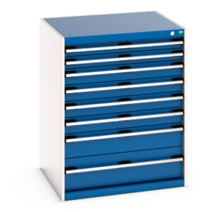 Cubio Drawer Storage Cabinet with 8 Drawers. WxDxH: 800X750X1000mm Ral 7035/5010 _SKU-40028029.11V