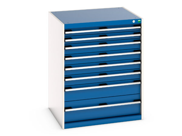 Cubio Drawer Storage Cabinet with 8 Drawers. WxDxH: 800X750X1000mm Ral 7035/5010 _SKU-40028029.11V