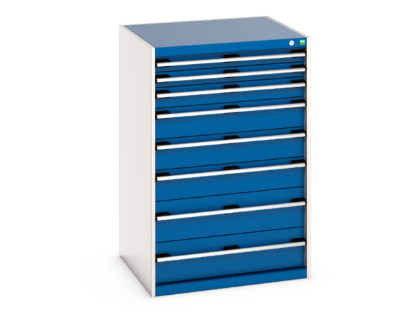 Cubio Drawer Storage Cabinet with 8 Drawers. WxDxH: 800X750X1200mm Ral 7035/5010 _SKU-40028033.11V