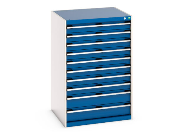 Cubio Drawer Storage Cabinet with 10 Drawers. WxDxH: 800X750X1200mm Ral 7035/5010 _SKU-40028037.11V