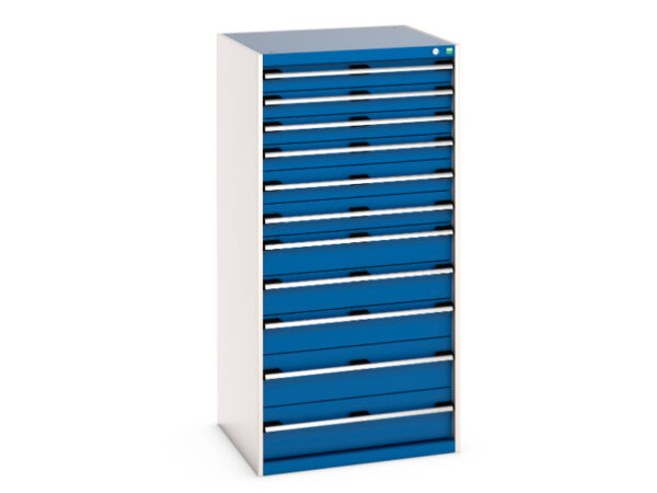 Cubio Drawer Storage Cabinet with 11 Drawers. WxDxH: 800X750X1600mm Ral 7035/5010 _SKU-40028041.11V
