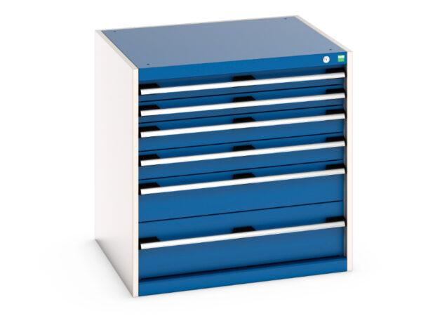 Cubio Drawer Storage Cabinet with 6 Drawers. WxDxH: 800X750X800mm Ral 7035/5010 _SKU-40028087.11V
