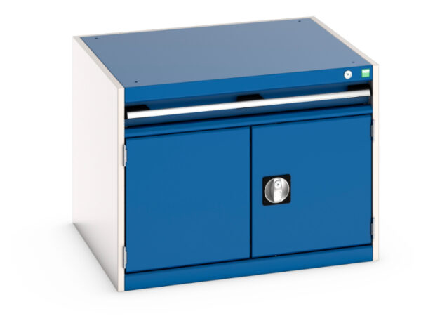 Industrial Tool Drawers - Cubio Drawer-Door Storage Cabinet with 1 Drawer / Door. WxDxH: 800X750X600mm Ral 7035/5010 _SKU-40028089.11V