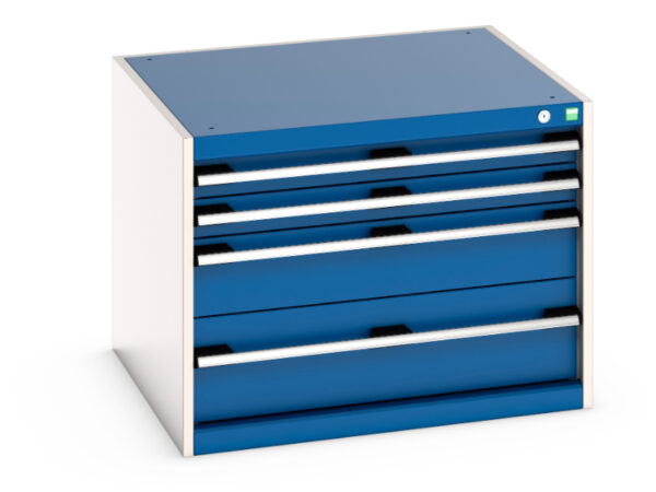 Cubio Drawer Storage Cabinet with 4 Drawers. WxDxH: 800X750X600mm Ral 7035/5010 _SKU-40028091.11V