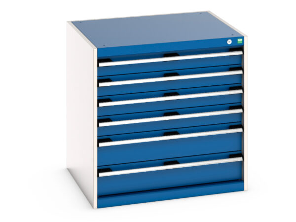 Cubio Drawer Storage Cabinet with 6 Drawers. WxDxH: 800X750X800mm Ral 7035/5010 _SKU-40028102.11V