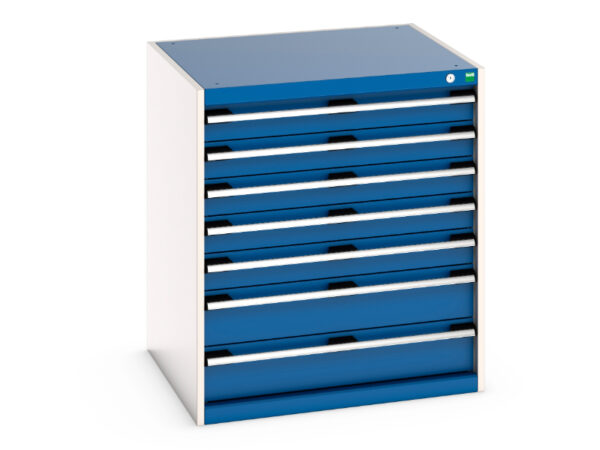 Cubio Drawer Storage Cabinet with 7 Drawers. WxDxH: 800X750X900mm Ral 7035/5010 _SKU-40028108.11V