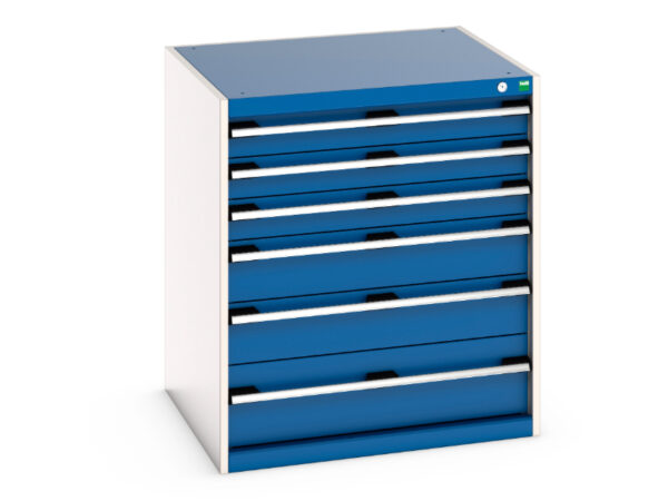 Cubio Drawer Storage Cabinet with 6 Drawers. WxDxH: 800X750X900mm Ral 7035/5010 _SKU-40028115.11V