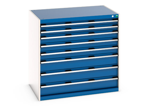 Cubio Drawer Storage Cabinet with 8 Drawers. WxDxH: 1050X750X1000mm Ral 7035/5010 _SKU-40029025.11V