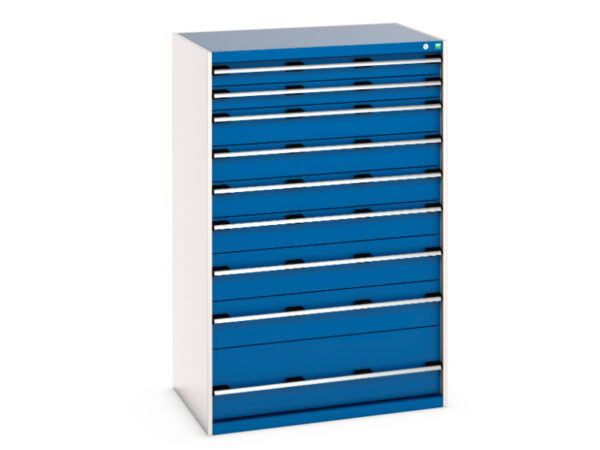 Workshop Storage Drawers - 9 Drawers. WxDxH: 1050X750X1600mm Ral 7035/5010 _SKU-40029035.11V