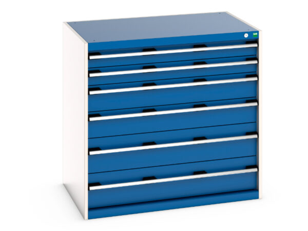 Cubio Drawer Storage Cabinet with 6 Drawers. WxDxH: 1050X750X1000mm Ral 7035/5010 _SKU-40029107.11V