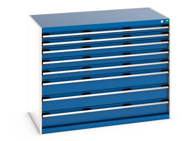 Workshop Storage Cabinet with Drawers - 8 Drawers. WxDxH: 1300X750X1000mm Ral 7035/5010 _SKU-40030019.11V