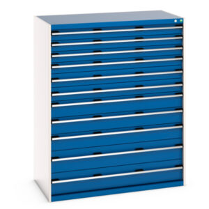 Drawer Storage Cabinet with 11 Drawers - WxDxH: 1300X750X1600mm Ral 7035/5010 _SKU-40030029.11V