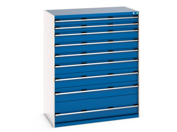 Drawer Storage Cabinet with 9 Drawers - WxDxH: 1300X750X1600mm Ral 7035/5010 _SKU-40030075.11V