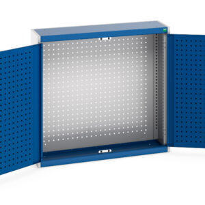 Cubio Cupboard Storage with Perfo Backpanel. WxDxH: 1050X325X1000mm Ral 7035/5010 _SKU-40031062.11V