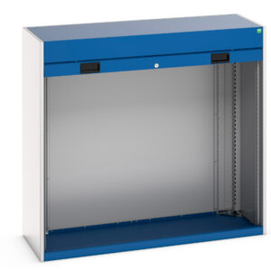 Cubio Cupboard Storage Housing with Roller Shutter Door - WxDxH: 1300X525X1200mm Ral 7035/5010 _SKU-40201005.11V