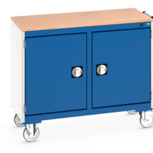 Bott Mobile Storage Cabinet - Cubio Mobile Storage Cabinet 50/50 (Mpx) Cupboard Storage / Cupboard Storage. WxDxH: 1050X525X890mm Ral 7035/5010 _SKU-41006001.11V