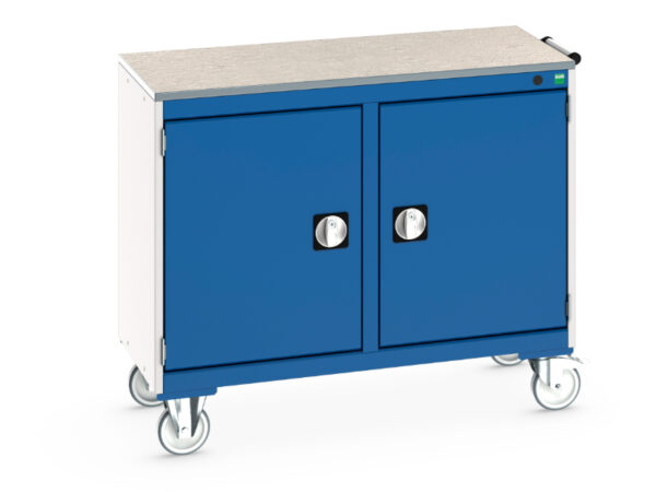 Metal Mobile Storage Cabinet - Cubio Mobile Storage Cabinet 50/50 (Lino) Cupboard Storage / Cupboard Storage. WxDxH: 1050X525X890mm Ral 7035/5010 _SKU-41006002.11V