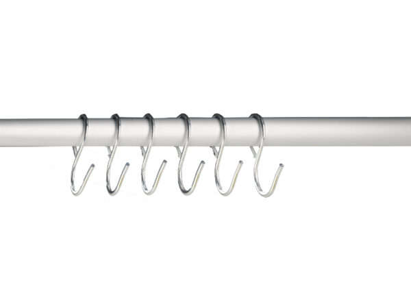 Workshop Overalls Rail Hooks - Cubio Clothes Rail with 6 Hooks. for Storage Cabinet - WxDxH: 800X650X50mm Ral 7035 _SKU-41010042.16V
