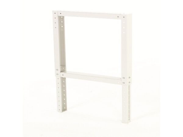 Cubio Height Adjustable Workbench Leg with Corner Bracket. WxDxH: 80X800X700-1100mm Ral 7035 _SKU-41401006.16V