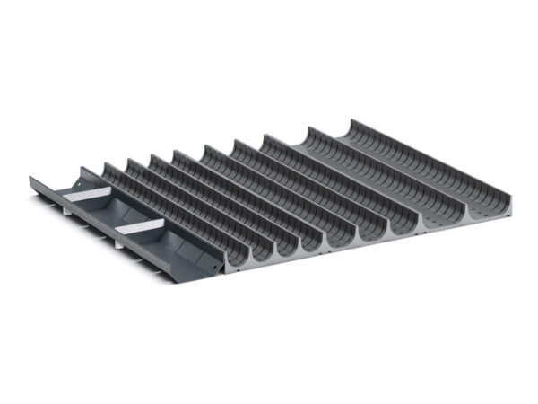 Cubio Trough Block Divider Kit 27 Compartment for Storage Cabinet - WxDxH: 650X525X28mm Plastic Ral 7011 _SKU-43020007
