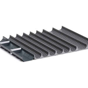 Drill Bit Drawer Oganiser - Cubio Trough Block Divider Kit 24 Compartment for Storage Cabinet - WxDxH: 650X525X28mm Plastic Ral 7011 _SKU-43020008