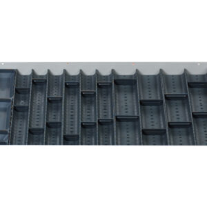 Cubio Trough Block Divider Kit 30 Compartment for Storage Cabinet - WxDxH: 800X525X28mm Plastic Ral 7011 _SKU-43020011