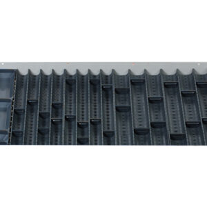 Cubio Trough Block Divider Kit 42 Compartment for Storage Cabinet - WxDxH: 800X525X28mm Plastic Ral 7011 _SKU-43020012