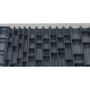 Cubio Trough Block Divider Kit 49 Compartment for Storage Cabinet - WxDxH: 800X650X28mm Plastic Ral 7011 _SKU-43020025