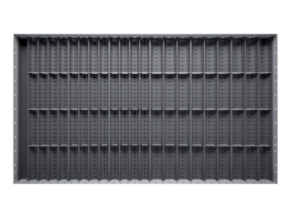 Cubio Trough Block Divider Kit 84 Compartment for Storage Cabinet - WxDxH: 1050X650X28mm Plastic Ral 7011 _SKU-43020030