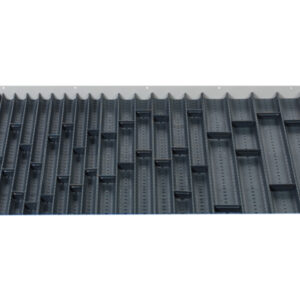 Cubio Trough Block Divider Kit 74 Compartment for Storage Cabinet - WxDxH: 1050X750X28mm Plastic Ral 7011 _SKU-43020043
