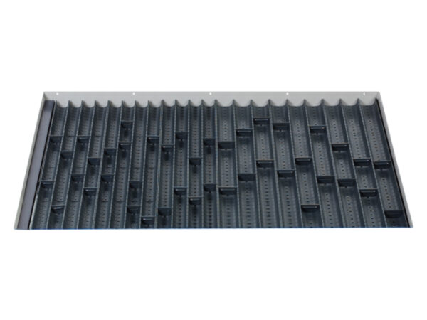 Cubio Trough Block Divider Kit 105 Compartment for Storage Cabinet - WxDxH: 1050X750X28mm Plastic Ral 7011 _SKU-43020045